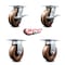 Service Caster 6 Inch High Temp Phenolic Caster Set with Roller Bearing 2 Brakes and 2 Rigid SCC-35S620-PHRHT-SLB-2-R-2 - alternate 7